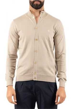 BROOKSFIELD Swetry, Mężczyzna, Beżowy, 2XL, Stylowa Koszula Męska