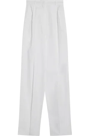 Sportmax Spodnie, Kobieta, Biały, 2XS, Regularne spodnie