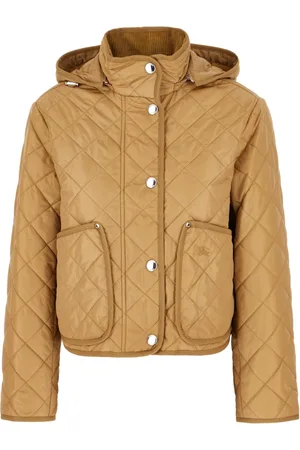 Burberry Kurtki, Kobieta, Beżowy, M, Nylon, Stylowa Kurtka Zimowa