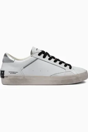 Crime london Buty, Mężczyzna, Biały, 40 EU, Męskie Sneakersy Distressed