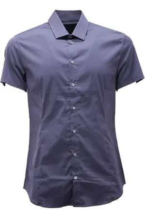 Patrizia Pepe Koszule, Mężczyzna, Niebieski, M, Niebieski Nastrojna Slim Fit Stretch Koszula
