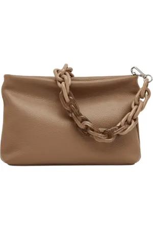 Gianni chiarini Torebki, Kobieta, brązowy, ONE SIZE, Beżowa Torebka z Zdejmowanym Łańcuchem
