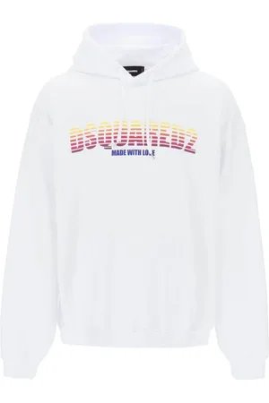 Dsquared2 Bluzy, Mężczyzna, Biały, XL, Stylowe Bluzy i Swetry