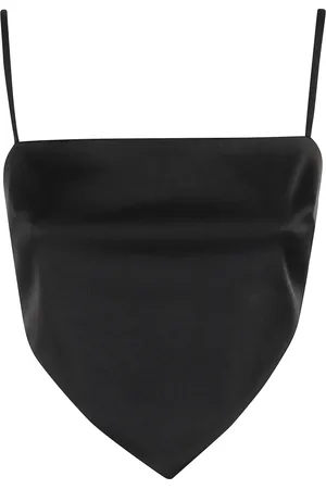 Staud Koszulki, Kobieta, Czarny, 2XS, Czarny Bezrękawnik Crop Top z Zamkiem