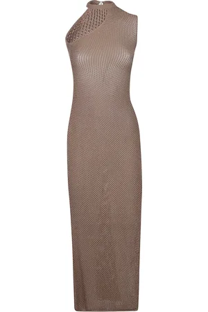 Canessa Sukienki, Kobieta, Beżowy, S, Elegancka Sukienka Kaimana dla Kobiet