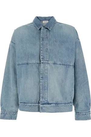 FEAR OF GOD Kurtki, Mężczyzna, Niebieski, S, Denim, Denim Trucker Jacket