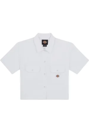 Dickies Bluzki, Kobieta, Biały, XS, Koszula Robocza Cropped