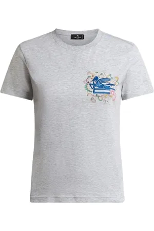 Etro Koszulki, Kobieta, Szary, S, Casual Cut & Sew T-shirt