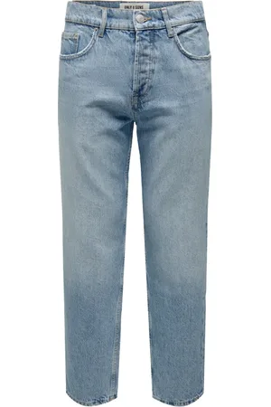 Only & Sons Jeansy, Mężczyzna, Niebieski, W31 L32, Denim, Straight Denim Jeansy