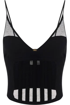 Elisabetta Franchi Koszulki, Kobieta, Czarny, S, Elegancki Top dla Kobiet