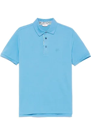Etro Koszulki, Mężczyzna, Niebieski, XL, Bawełna, Celeste Polo Koszulka Bawełna Casual Wyjście