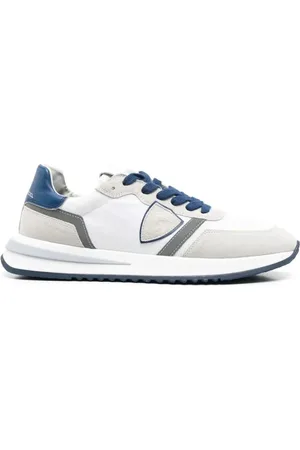 Philippe model Buty, Mężczyzna, Wielobarwność, 45 EU, Biały Szary Niebieski Sneaker Tropez Mond