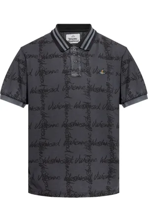 Vivienne Westwood Koszulki, Mężczyzna, Szary, L, Szara Klasyczna Koszulka Polo