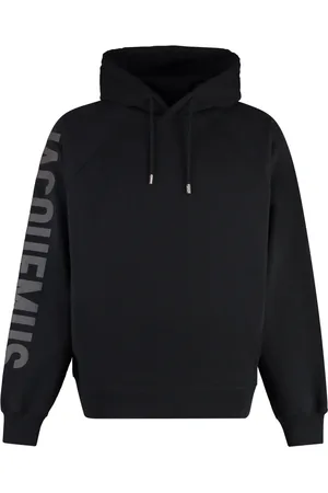 Jacquemus Bluzy, Mężczyzna, Czarny, M, Bawełniany hoodie z ściągaczami