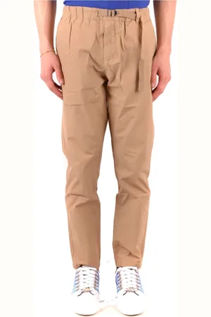 Woolrich Spodnie, Mężczyzna, Beżowy, L, Luźne bawełniane spodnie