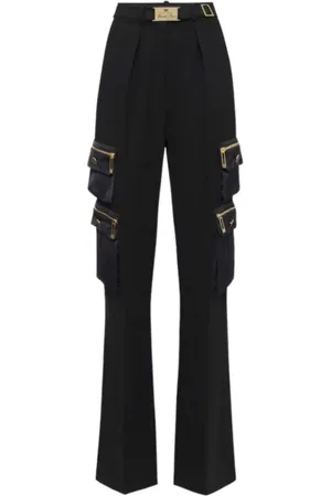 Elisabetta Franchi Spodnie, Kobieta, Czarny, S, Stylowe Spodnie na Trendy Look