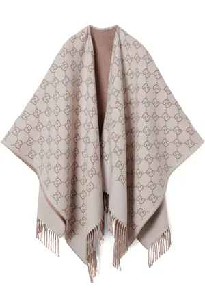 Gucci Kurtki, Mężczyzna, Biały, ONE SIZE, Biała Płaszcz Ponczo Stylowy Wielofunkcyjny Kawałek