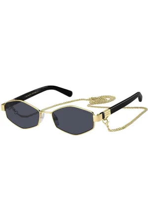 Marc Jacobs Akcesoria, Kobieta, Żółty, 55 MM, Stylowe okulary przeciwsłoneczne z wzorem J5G/Ir