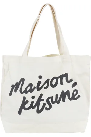 Maison Kitsuné Torebki, Kobieta, Biały, ONE SIZE, Torebka z Rękopisem