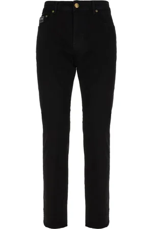 VERSACE Jeansy, Mężczyzna, Czarny, W36, Klasyczne dżinsy na co dzień