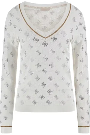 Guess Swetry, Kobieta, Beżowy, M, Ecru Sweter Rosie Sweter