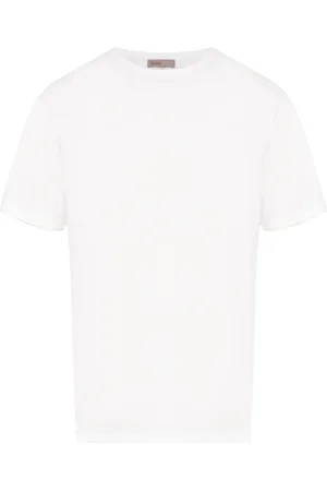 HERNO Koszulki, Mężczyzna, Biały, S, T-shirt z plakietką z logo