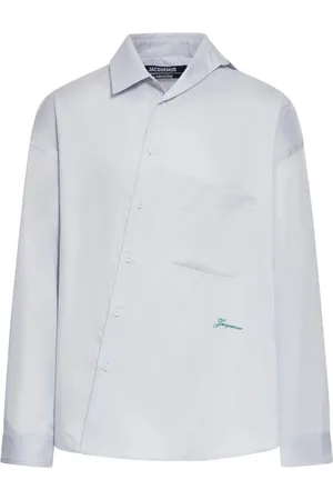 Jacquemus Koszule, Mężczyzna, Niebieski, M, Klasyczna bawełniana koszula męska
