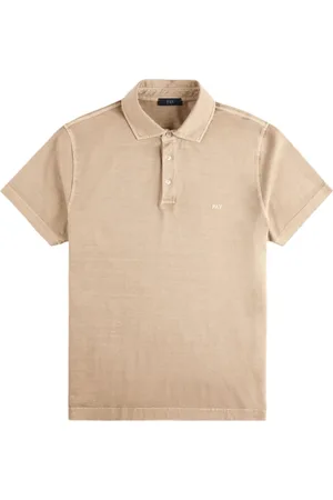 FAY Koszulki, Mężczyzna, Beżowy, 3XL, Polo Deserto Krótki Rękaw