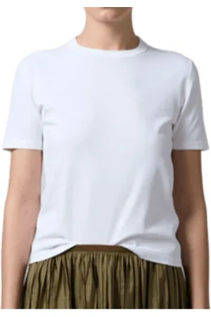 Roberto Collina Koszulki, Kobieta, Biały, M, Poliester, Bianco Ss 25 Damski T-shirt