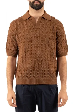 Daniele Fiesoli Swetry, Mężczyzna, brązowy, S, Stylowy Polo Shirt