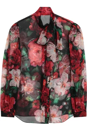 Dolce & Gabbana Bluzki, Kobieta, Wielobarwność, S, Koszula z długim rękawem