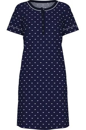 Calida Sukienki, Kobieta, Niebieski, S, Len, Wygodna Sukienka Sleepshirt