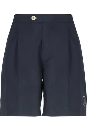 Brunello Cucinelli Szorty, Mężczyzna, Niebieski, L, Niebieskie Szorty Bermuda z Logo
