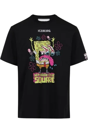 Iceberg Koszulki, Mężczyzna, Czarny, 3XL, Spongebob Tee Czarny