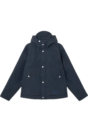 Stone Island Kurtki, Mężczyzna, Niebieski, M, Kurtka z kapturem Aluminium Tela Marina