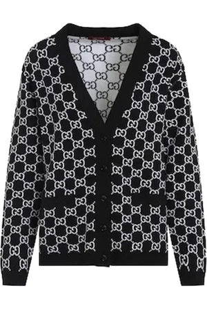 Gucci Swetry, Kobieta, Czarny, S, Czarny Sweter z dekoltem w serek
