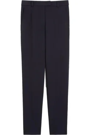 Max Mara Spodnie, Kobieta, Niebieski, XS, Eleganckie Spodnie z Detalem Ermes