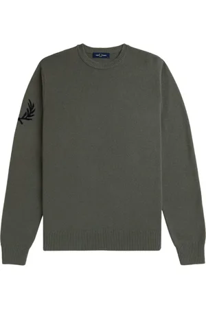 Fred Perry Swetry, Mężczyzna, Zielony, L, Stylowe Swetry na każdą okazję