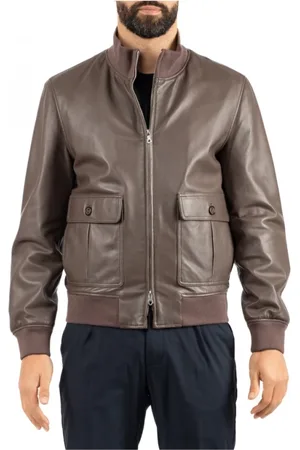 BROOKSFIELD Kurtki, Mężczyzna, brązowy, 2XL, Kurtka skórzana