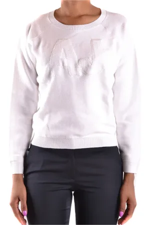 Emporio Armani Swetry, Kobieta, Biały, S, Stylowy Sweter dla Mężczyzn i Kobiet