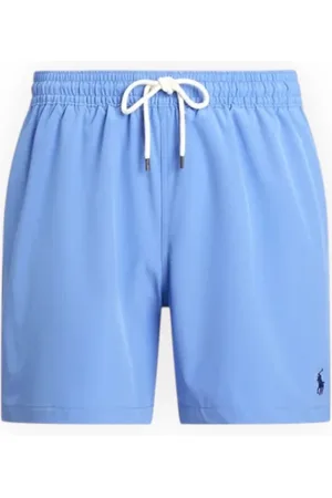 Ralph Lauren Stroje kąpielowe, Mężczyzna, Niebieski, XL, Traveler Mid Trunk Beachwear