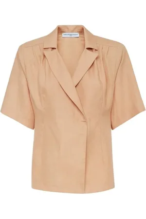 MVP Wardrobe Bluzki, Kobieta, Beżowy, XS, Len, Brigitte Shirt