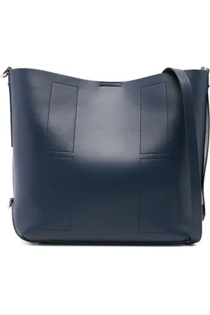Hogan Torebki, Kobieta, Niebieski, ONE SIZE, Niebieska Skórzana Torba na Ramię Stylowy Model