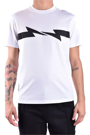 Neil Barrett Koszulki, Mężczyzna, Biały, M, Stylowe T-shirty dla mężczyzn i kobiet