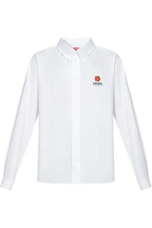 Kenzo Koszule, Mężczyzna, Biały, 2XL, Koszula z logo