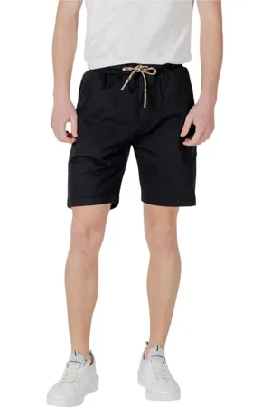 GIANNI LUPO Szorty, Mężczyzna, Czarny, 2XL, Czarne Szorty z Koronkowym Zapięciem z Bawełnianą Mieszanką