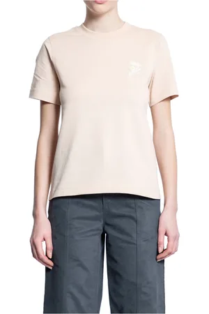 Burberry Koszulki, Kobieta, Różowy, M, Różowa koszulka z grafiką stokrotki