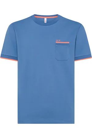 sun68 Koszulki, Mężczyzna, Niebieski, M, T-shirt w Paski