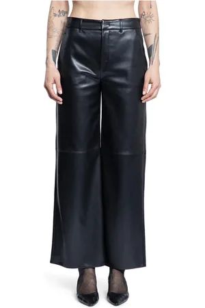 Max Mara Spodnie, Kobieta, Czarny, S, Nylon, Wysokotalowce Czarne Spodnie Nylonowe