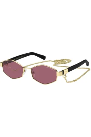 Marc Jacobs Akcesoria, Kobieta, Żółty, 55 MM, Stylowe okulary przeciwsłoneczne w żółtym odcieniu